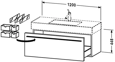 Тумба под раковину Duravit X-Large 6054 коричневый - duravit shop