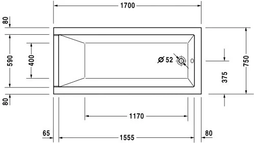 Акриловая ванна Duravit Starck 7000030000000 белый - duravit shop