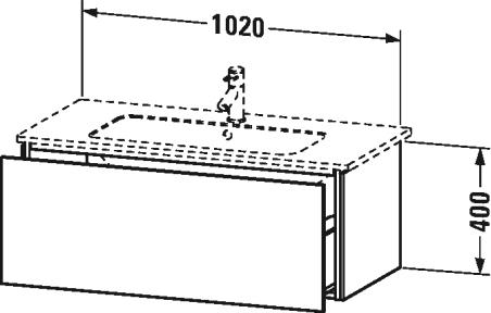 Тумба под раковину 102 см Duravit L-Cube LC614204747,синий глянец - duravit shop