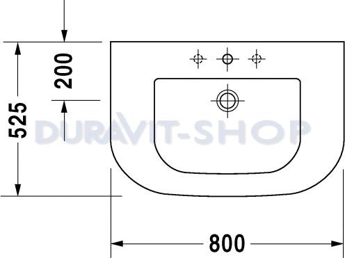 Раковина 80x52 Duravit Happy D 0417800000 - duravit shop