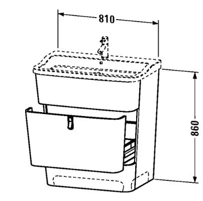 Тумба под раковину Duravit Esplanade ES90510505 коричневый - duravit shop
