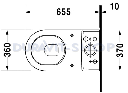 Унитаз напольный Duravit Starck-3 0126090000 с бачком 0920100005 - duravit shop