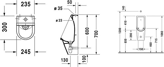 Писсуар Duravit Starck-3 0826250000 - duravit shop