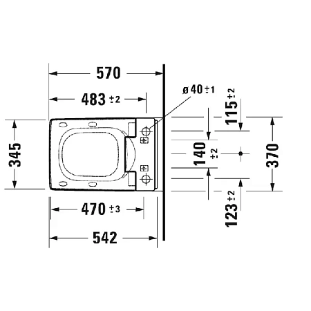 Унитаз Duravit Viu 2511590000 37 x 57 см подвесной, безободковый, с креплением Durafix, белый - duravit shop