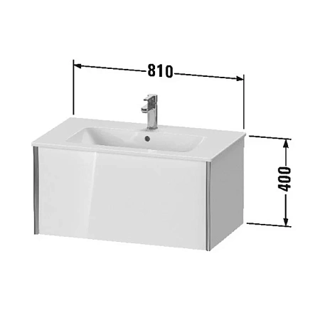 Тумба под раковину Duravit XViu XV40260B122 белый - duravit shop