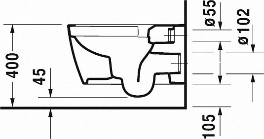Унитаз подвесной Duravit ME by Starck Rimless 45290900A1 безободковый с сиденьем микролифт - duravit shop
