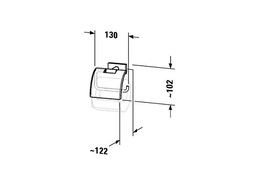 Держатель для туалетной бумаги Duravit Karree 0099551000 - duravit shop