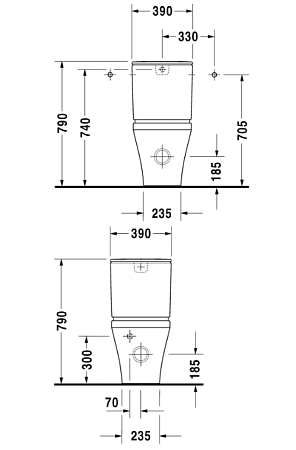 Унитаз напольный Duravit Durastyle 2155090000 с бачком 0935100005 - duravit shop