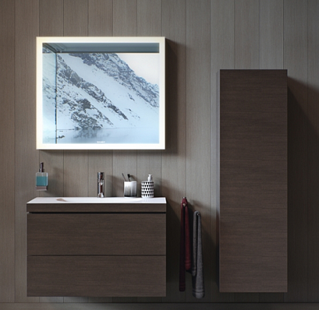 Тумба под раковину c умывальником 100 см Duravit L-Cube LC6928O5353, темный каштан - duravit shop