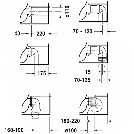 Унитаз напольный Duravit Starck-1 0233090064 с бачком 8727000005 - duravit shop