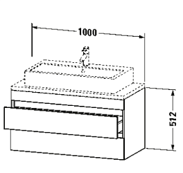 Тумба под раковину Duravit Durastyle DS530907575, лён