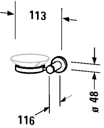 Мыльница подвесная Duravit  D-code 0099171000 левая - duravit shop