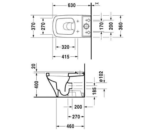 Унитаз напольный Duravit Durastyle 2155090000 с бачком 0935100005 - duravit shop