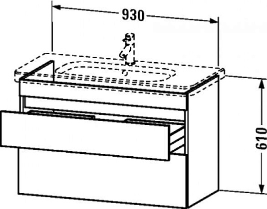 Тумба под раковину 93 см Duravit DuraStyle DS638205353,темный каштан - duravit shop