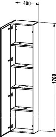 Шкаф-пенал Duravit L-Cube капучино L LC1170L8686 - duravit shop
