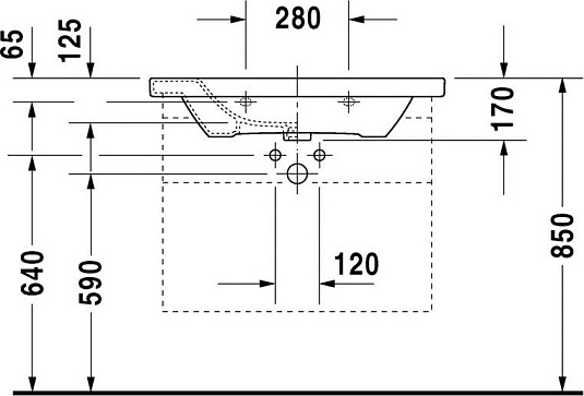 Раковина 80 см Duravit DuraStyle 232080 - duravit shop