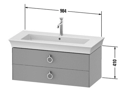 Тумба под раковину Duravit White Tulip WT43520H3H3/UV986307777 серый - duravit shop