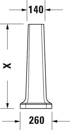 Пьедестал под раковину Duravit 1930 Series 0857910000 (085791 00 00) - duravit shop