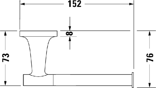 Держатель туалетной бумаги Duravit Starck T 0099371000 хром - duravit shop