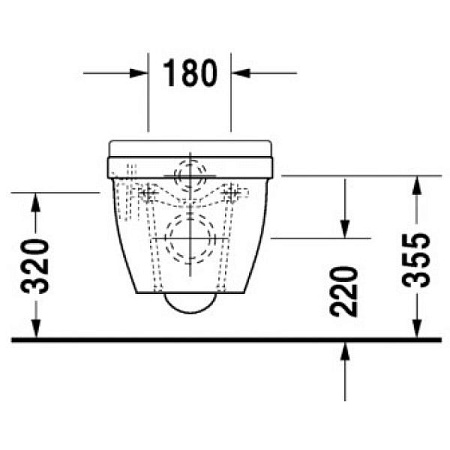 Унитаз подвесной Duravit Starck-3 2227090000 с крышкой-сидением микролифт 0063890000 - duravit shop